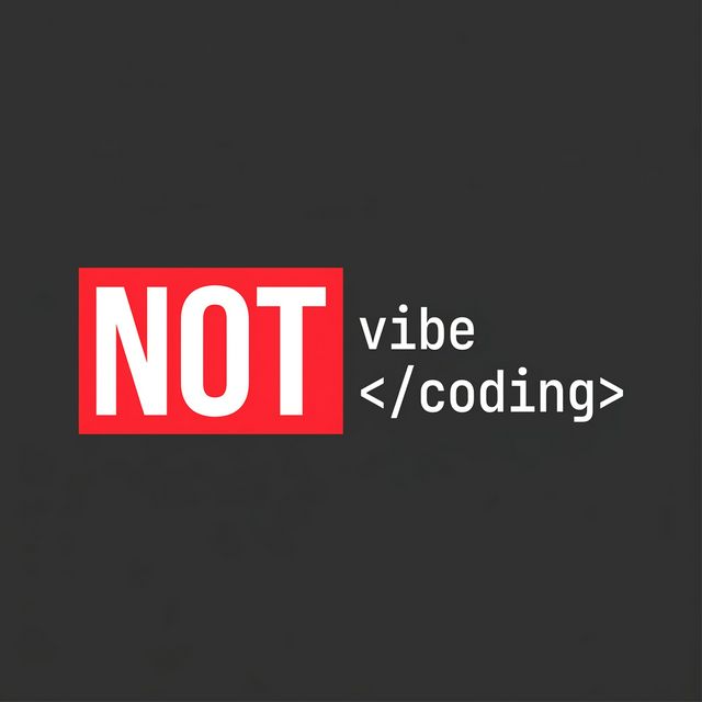 Not Vibe Coding